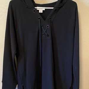 Long sleeve tie up sweatshirt